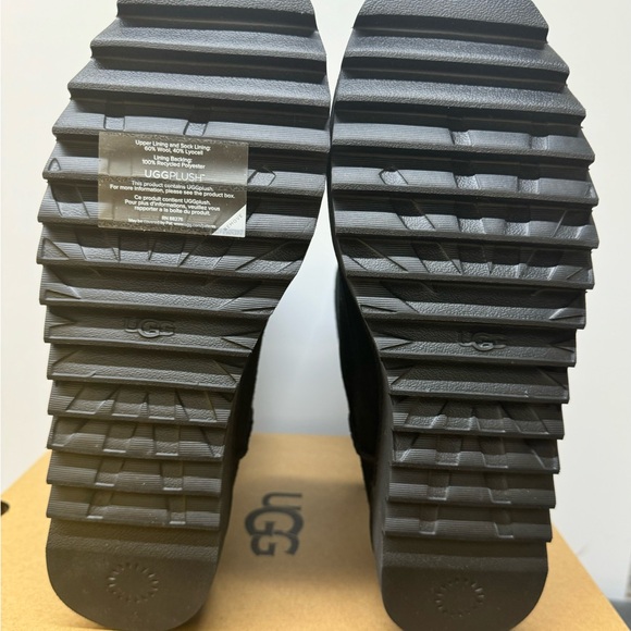 UGG CHELSEA PLATFORM SHORT SIZE 9 BLACK NIB WOMANS - Picture 4 of 6